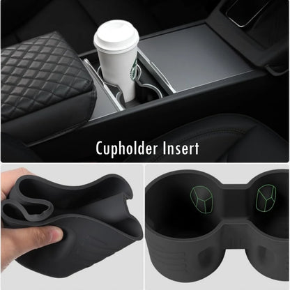 For Tesla Model Y 2025 2026 Center Console Organzier Tray Model 3 Highland 24-26 Armrest Box Hidden Storage Box Cup Holder