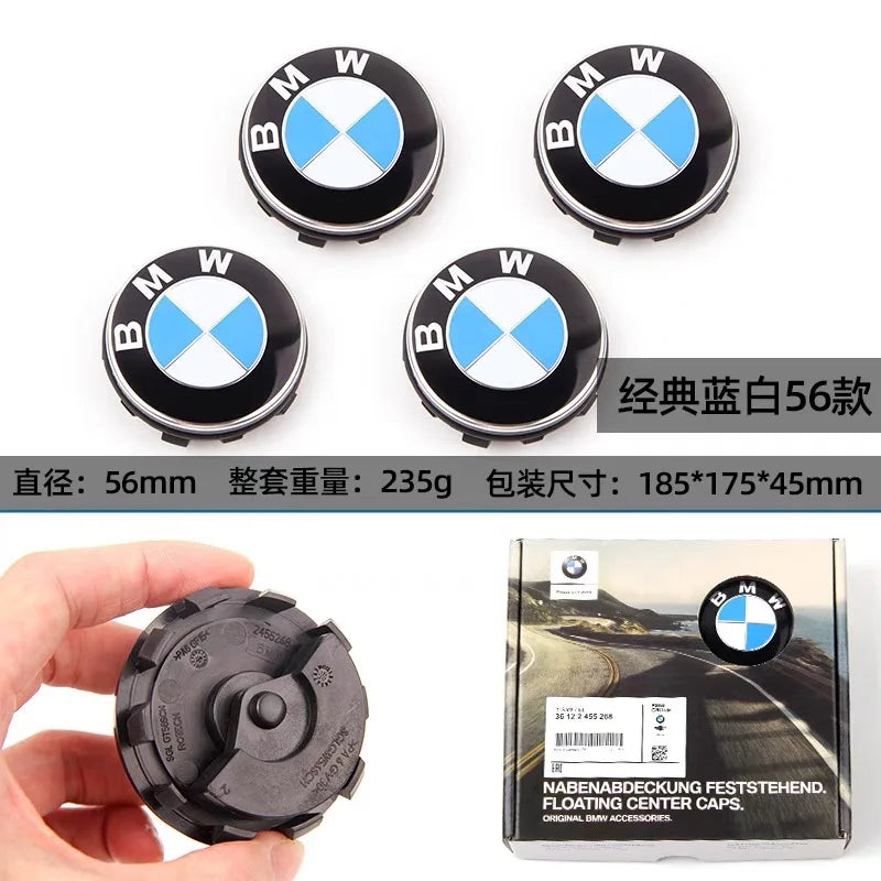 Original BMW 56/68mm Magnetic Suspension Hub Cover for 1 3 5 7 Series X1 X3 X5 - Tire Center Symbol 50th Anniversary Edition