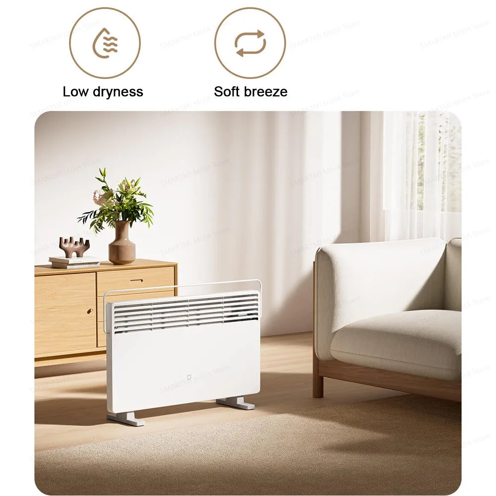 MIJIA Electric Heaters 2nd Thermostat Version,Multiple Safety Feature,2200W Power,3 Heat Settings,CN Version With Adapter