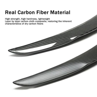Spoiler For Tesla Model Y 2025 Juniper 2024 Model 3 Highland Real Carbon Fiber Rear Spoiler Trunk Wing Auto Exterior Accessories