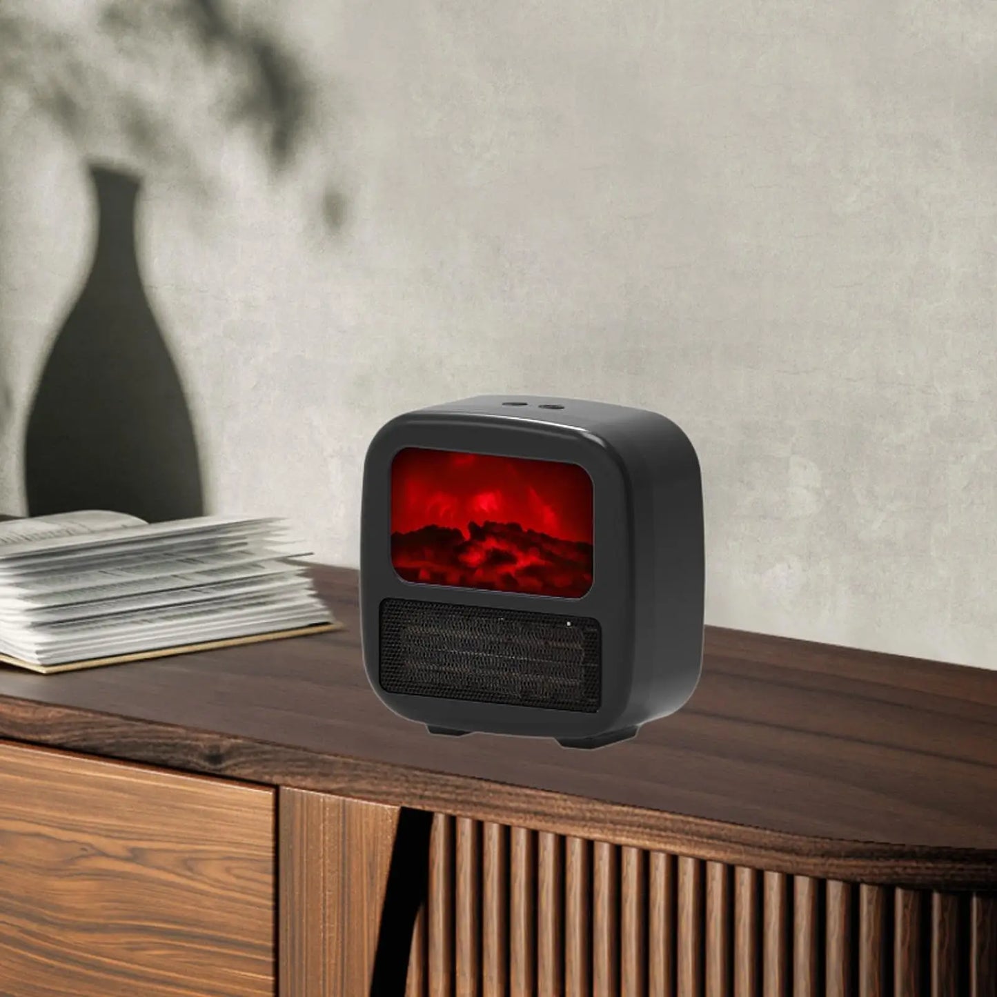 Portable Heater Electric Fireplace for Farmhouse Dormitory Bedroom