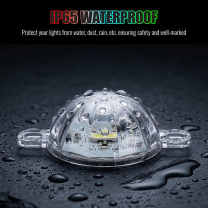 Watermelon Lights, Amber LED Side Marker Turn Signal Lights with Metal Bezel, IP65 Waterproof Clear Lens, for Freightliner Truck