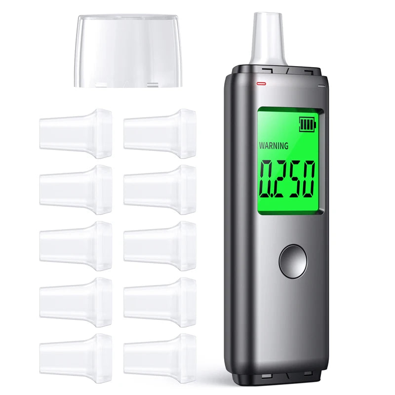 ZW Breathalyzer Rechargeable | Professional-Grade Accuracy | Portable Breath Alcohol Tester for Personal & Professional Use Pro