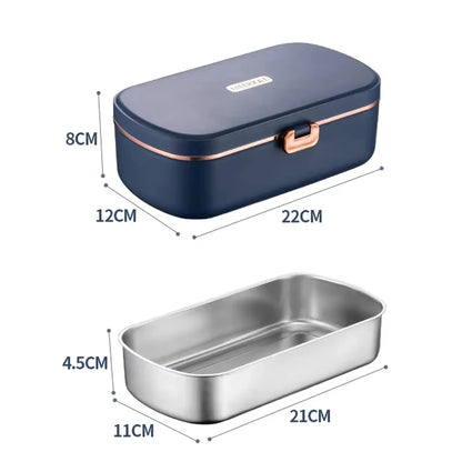 220V Electric Lunch Box 900ml Portable Rice Cooker Water Free Heating Bento Box  Thermostatic Heating Food Warmer For Office
