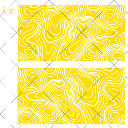 Topography Map A Pair Car Sticker for Triangular Window Decoration Universal All Vehicles Accessories PVC Waterproof Vinyl Decal