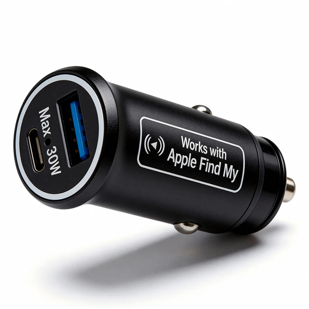 2-in-1 Universal GPS Tracker Car OBD Charger Cigarette Lighter USB Type-C for Auto Google Iphone Ipad GPS Locator Find My Apple