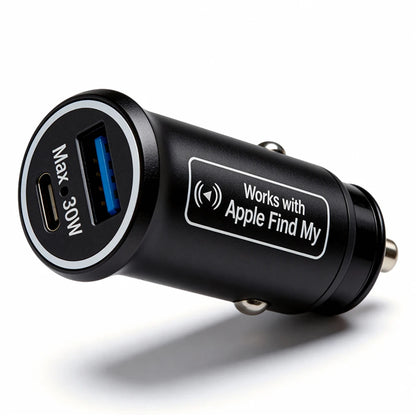 2-in-1 Universal GPS Tracker Car OBD Charger Cigarette Lighter USB Type-C for Auto Google Iphone Ipad GPS Locator Find My Apple