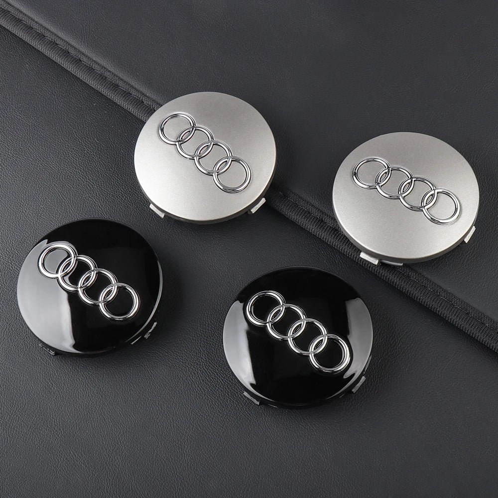 4PCS 59mm Car Wheel Center Hub Caps Replacement Hubcap Tire Rim Decoration Covers For Audi A1 B6 B7 A3 B8 A5 A4 A6 C5 C6 8P B5