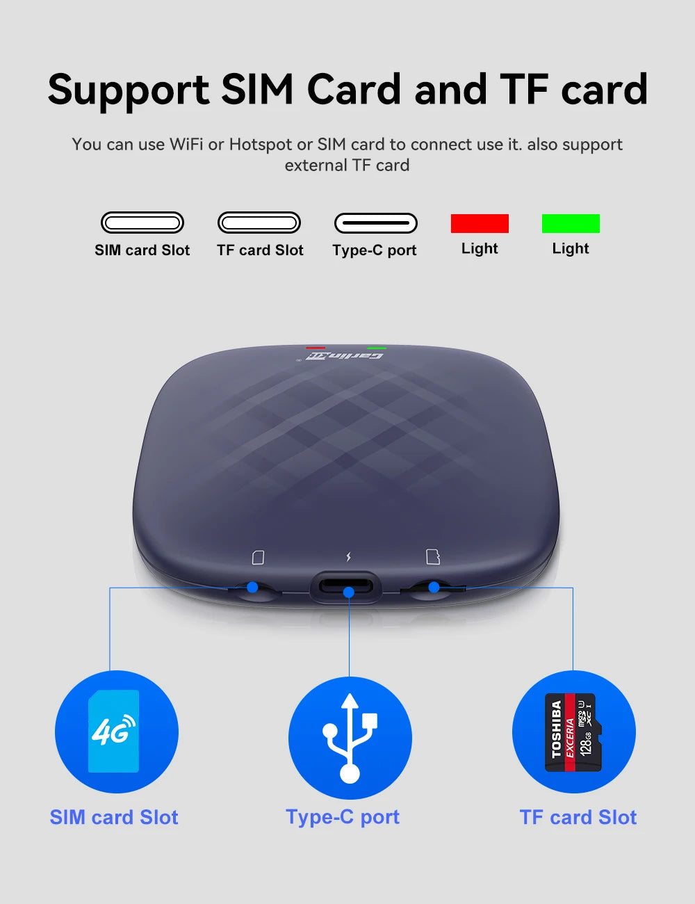 2026 NEW CarlinKit CarPlay Ai Box Qualcomm 8-Core Android 13 Wireless Carplay Android Auto Car Video TV Box WiFi SIM For Netflix