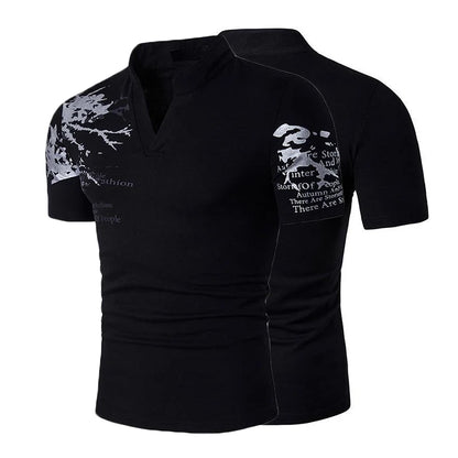 New Short Sleeve T-shirt 2/1Pcs Mens Casual Polo Shirt Summer Fitness Ultralight Tops Sportswear V-Neck T-shirt Printed Pullover