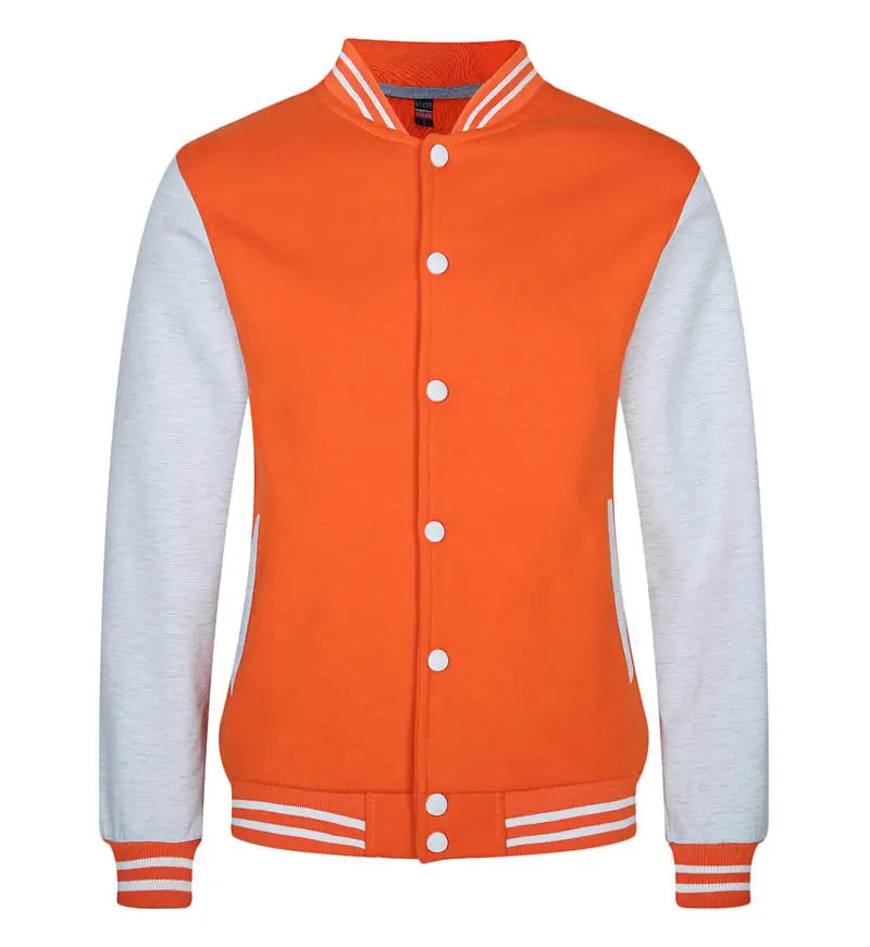 Winter Fashion Button-down Versatile Multi-color Street Style Baseball Jacket Custom Printing Company Logo Men's Bomber Jacket