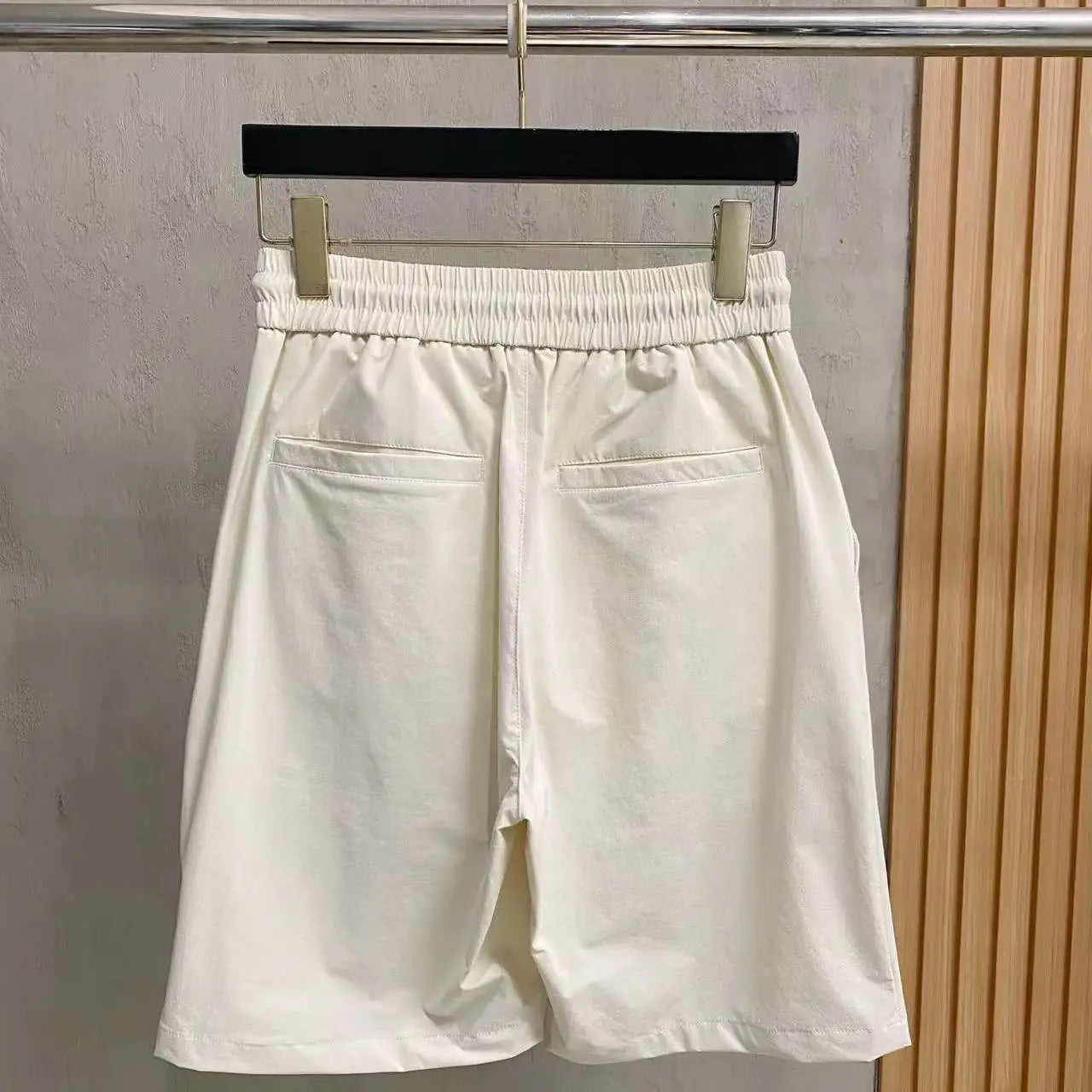 BC Italy Embroidery Old Money Style Men's Drawstring Straight Light Skin Casual Pants