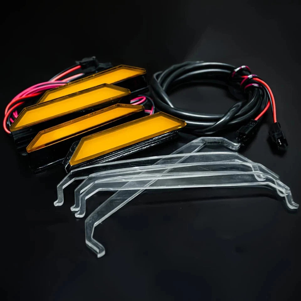 4PCs Amber LED Front Grille Light For Ford Ranger Raptor 2022 2023 2024 2025 P703 NEXT-GEN