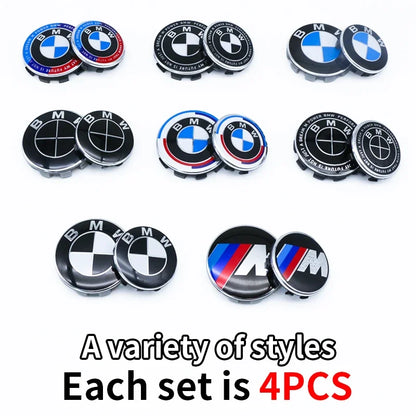 4Pcs/Set 56MM/68MM wheel hub center cap For BMW M X1F48 F13 G16 F33 E24 G23 G30 E70 F91 E92 F11 G80 X6E71 E86 F10 G60 G22 E46