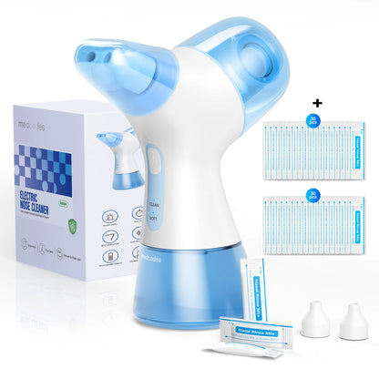 Electric Nasal Rinse Irrigation,30 Salt Packets, for Relieving Sinus Discomfort, Self-Cleaning and Automatic Waste Collection