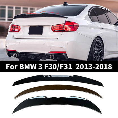 For BMW 3 Series F30 F31 2013-2018 Rear Spoiler Lip Wing Gloss Black Carbon Fiber 335i 328i 330i 340i