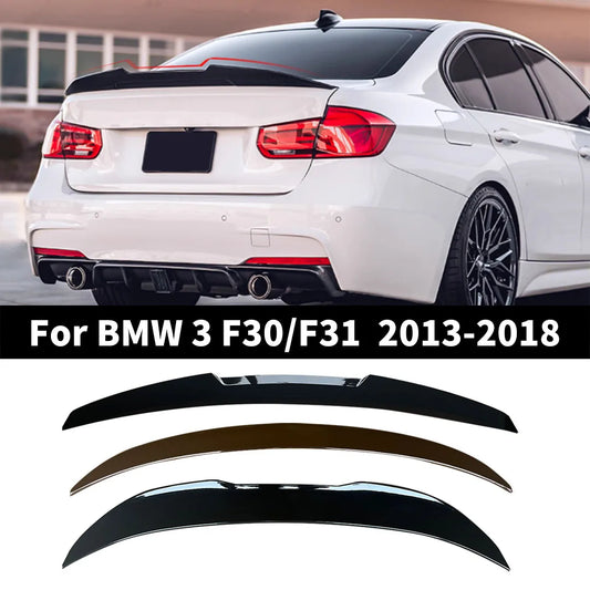For BMW 3 Series F30 F31 2013-2018 Rear Spoiler Lip Wing Gloss Black Carbon Fiber 335i 328i 330i 340i