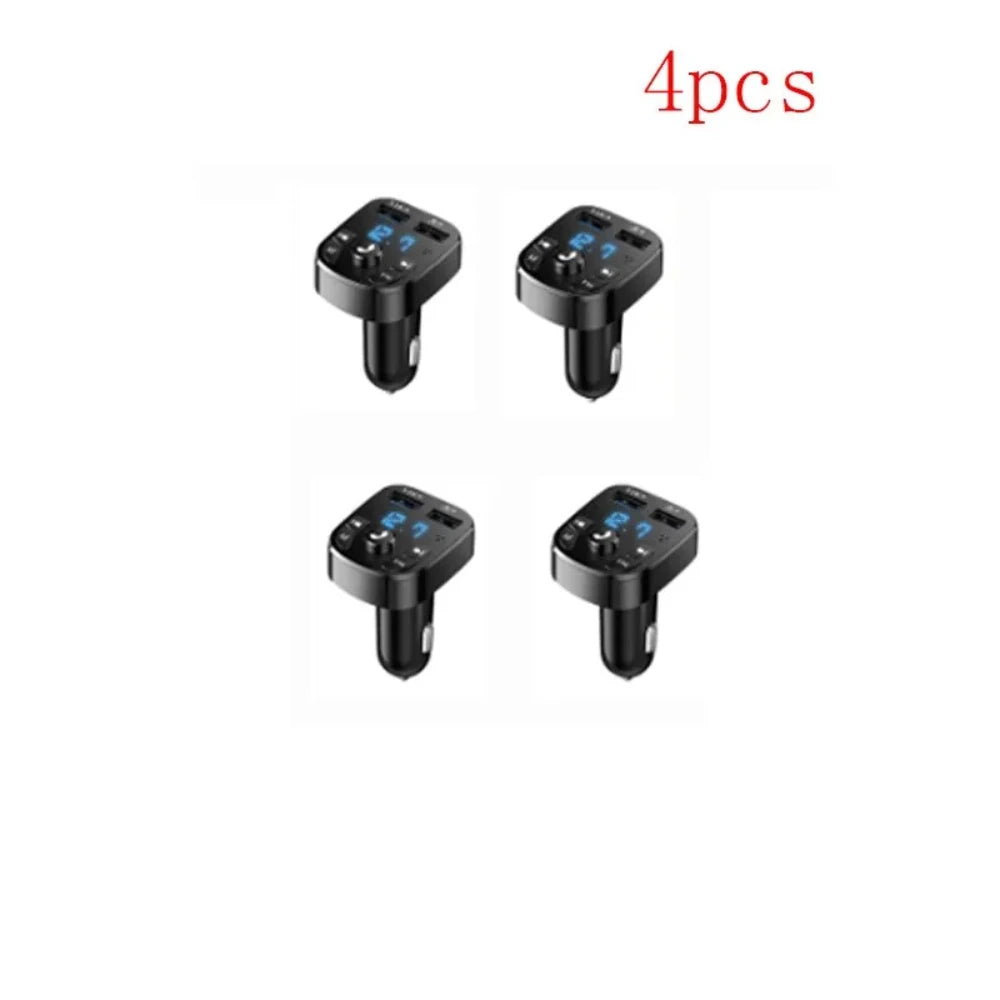 1/2/4/6pcs Car Bluetooth Music Adapter FM Transmitter Receiver Car Kit MP3 Audio Player 3.1A USB Fast Charger Car Accessories
