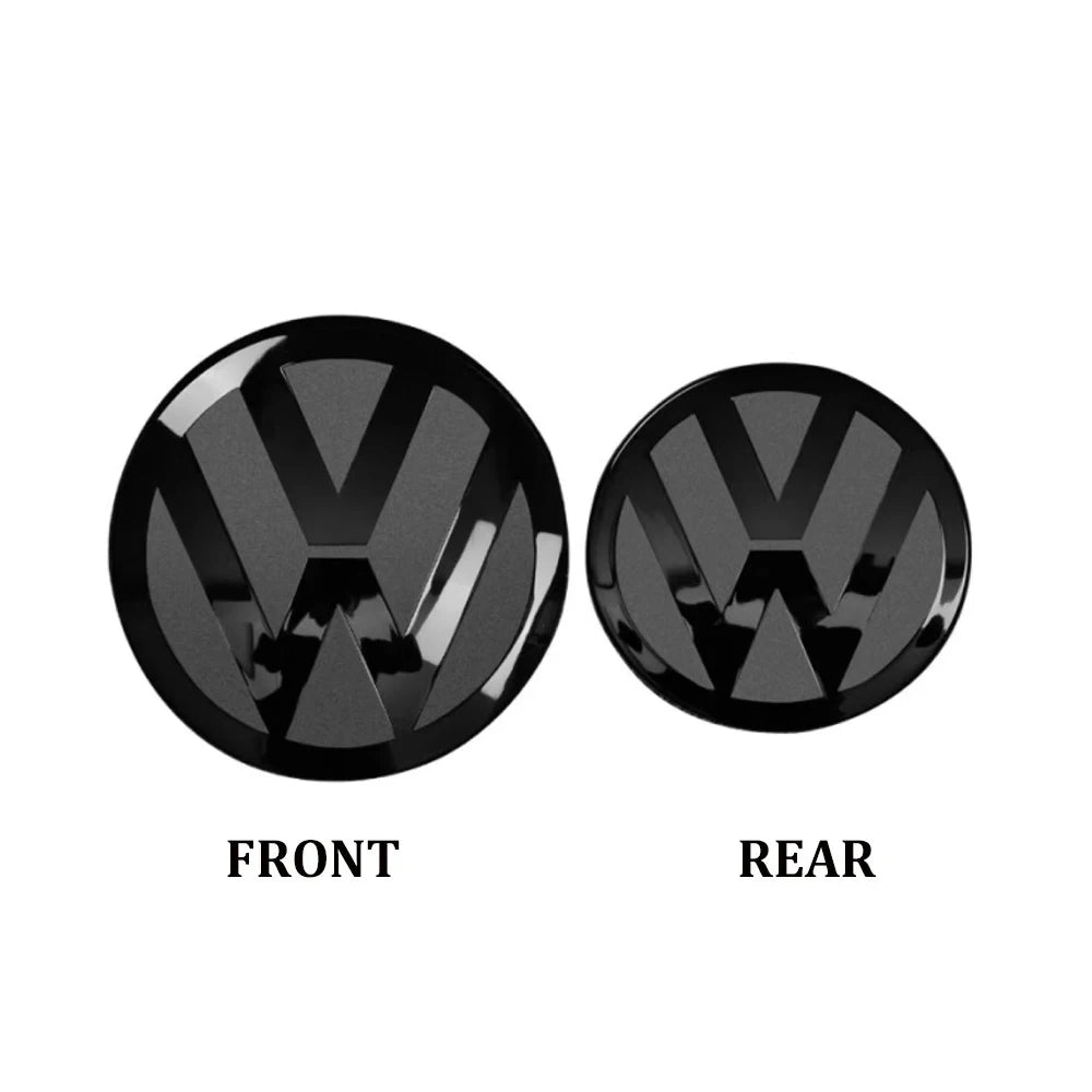 2pcs Front and Rear Emblem For VW Golf 6/Golf 7/Golf 7.5/Golf 8 Not Affect ACC Modified Black Label Flat Mirror Logo CoverSticke