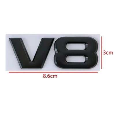 3D Metal V6 V8 Logo Universal Car Fender Emblem Badge Trunk Decal Stikcer For Toyota Land Cruiser VW Audi BENZ JEEP Accessories