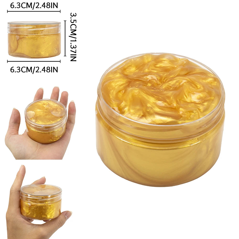 120ml Galaxy Slime Kit Stuffers Gift Toys Snot Clear Slime Stress Relief Toys Putty Party Favors Bubble Slime Christmas Gifts