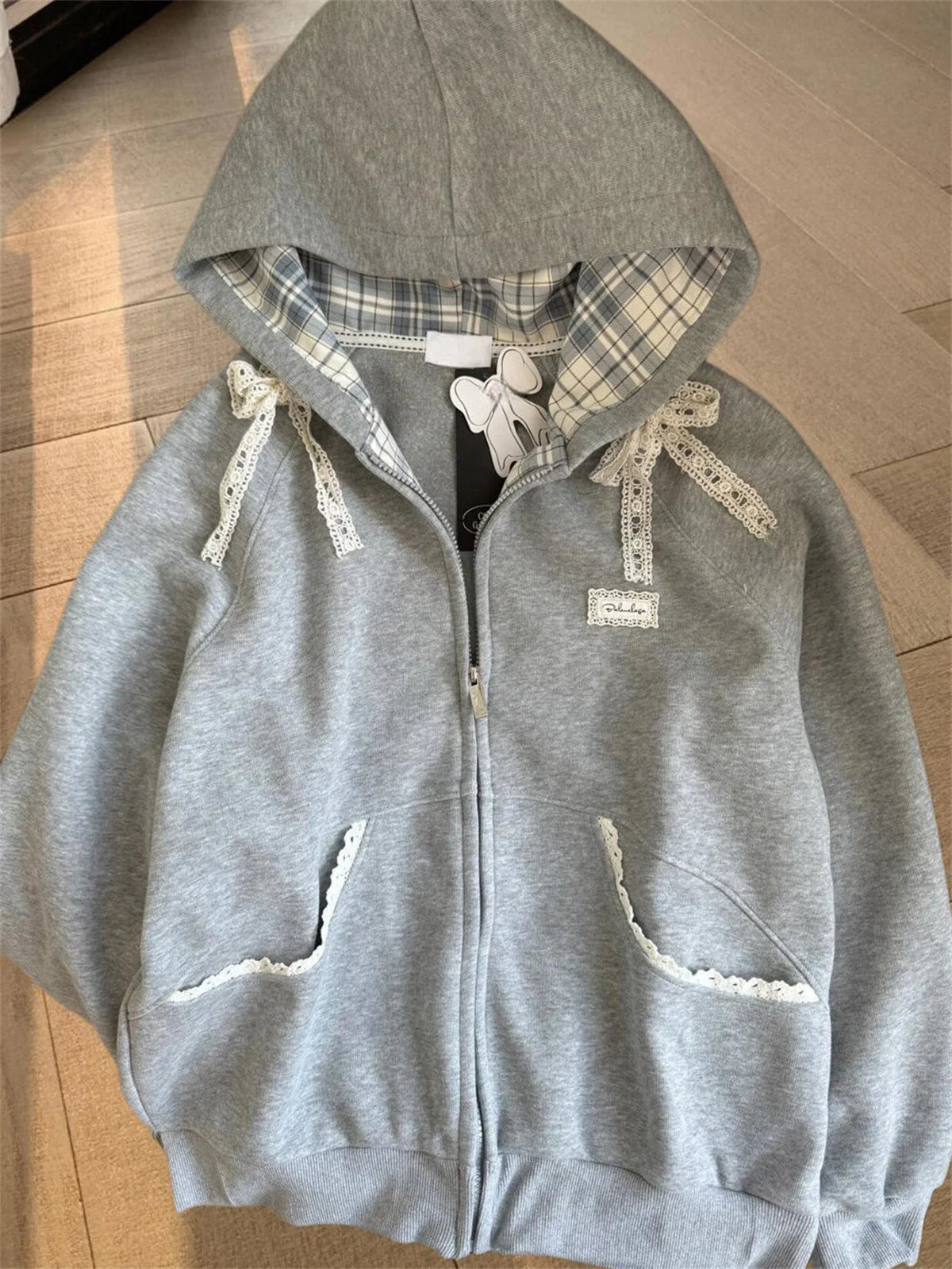 Versatile New Street Hooded Sense of Design Jacket Women Fashion Pullover Sweatshirt Harajuku Unisex Oversized Hoodie Coat Trend