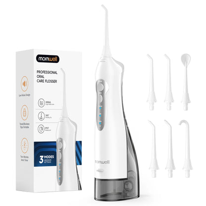 Mornwell Water Flosser Teeth Picks 4 Jets 3 Modes Portable Cordless D52 Water Floss For Teeth Cleaner IPX7 Waterproof Oral Picks