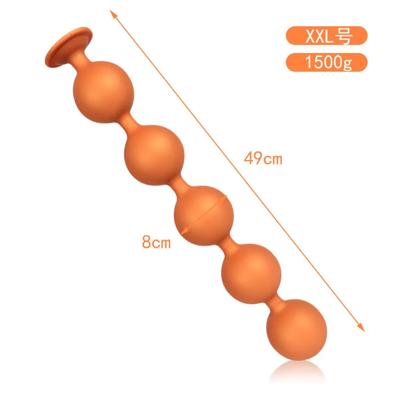 Huge Anal Plug 9cm Anal Beads 100% Liquid Silicone Soft Anal Balls Big Buttplug Prostate Massager Adult Sex Toys For Men
