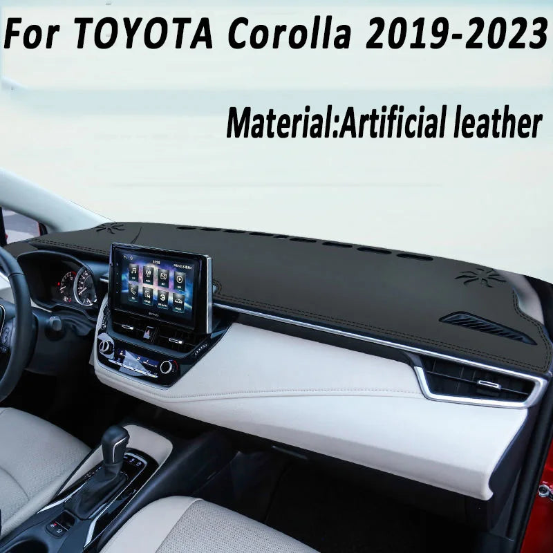 For Toyota Corolla 2019-2024 GR SE XSE Hybrid Sedan Car Dashboard Cover Mat Sun Shade Pad Anti-UV Artificial Leather Accessories