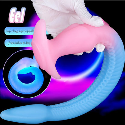 Eel Tentacle Anal Plug Long Monster Dildo Soft Liquid Silicone Anal Dilator Sex Toy For Women's Men's Anal Massage Adult Product