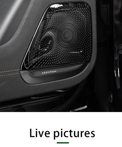 Car audio cover For ZEEKR 7X Door Horn Cover Audio Protective Cover Metal Car Interior Trim Accessories