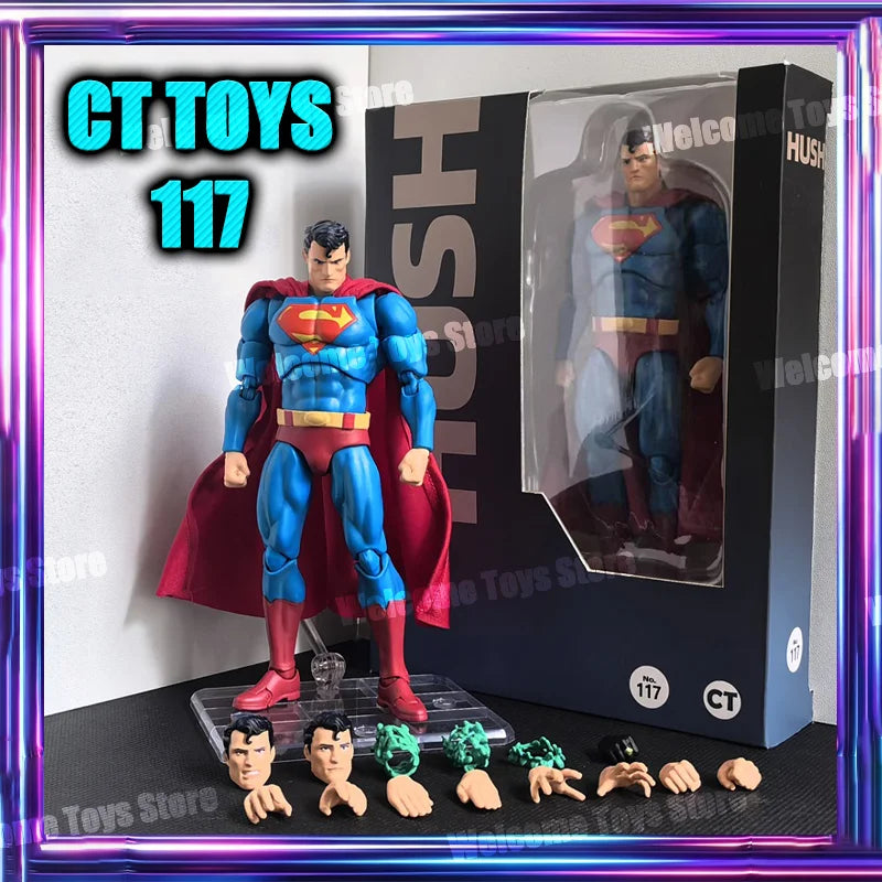 In Stock Ct Toys Superman Hush Mafex 117 Super Man Batman Dc Bat Man Anime Action Figure Moedel Figurine Gifts Toys