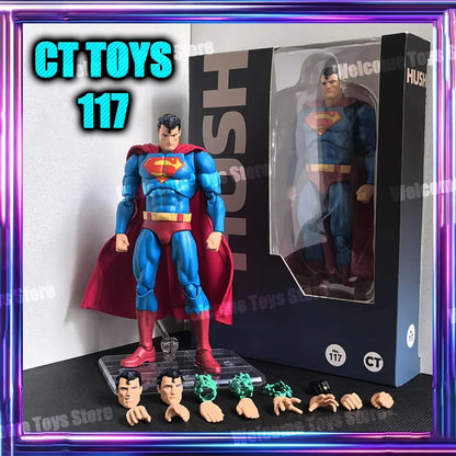 In Stock Ct Toys Superman Hush Mafex 117 Super Man Batman Dc Bat Man Anime Action Figure Moedel Figurine Gifts Toys