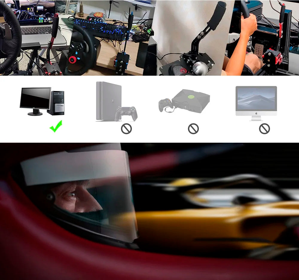 Sim Rui to Pc Handbrake Simracing Hand Brake Sim Racing Cockpit Usb Brakes Drift Game Steering Wheel Lever Simulator