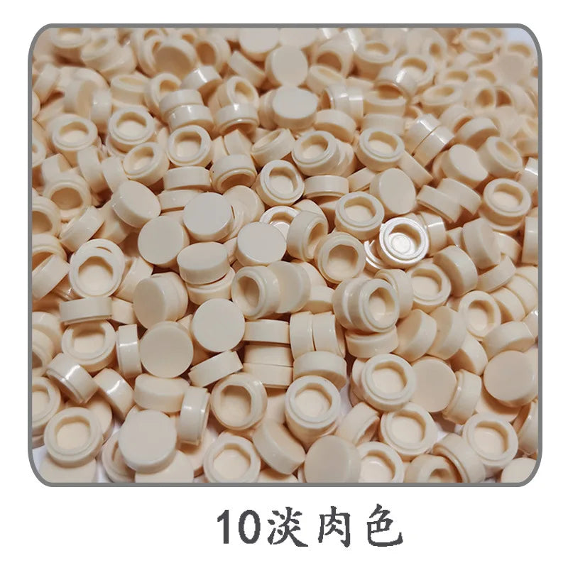 900pcs 52 Colors City Building Blocks Flat Tile 1x1 Round Bricks DIY Enlighten Blocks Parts 98138 Blocks for Children Boys Girls