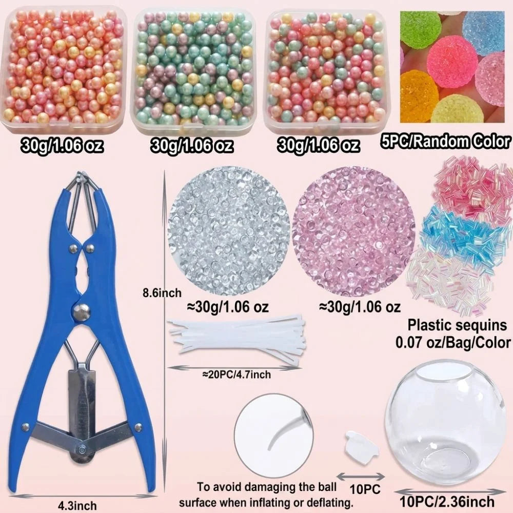 1 Set Fun Tear Resistant DIY Craft Supplies Clear Refillable TPR Empty Ball Skin Non Toxic Stretchy Fidget Ball Toy Party Favors