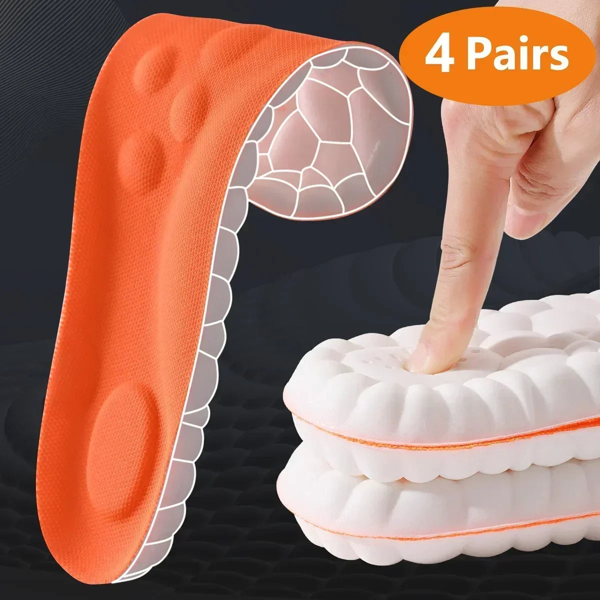 High Elasticity Latex Sport Insoles Soft Shoe Pads Arch Support Orthotic Insoles Shoe Sole Arch Support Orthopedic Insert Unisex