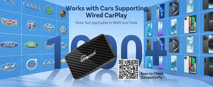 Ottocast Play2video Pro AI Box Wireless Carplay Android Auto Adapter Netflix Dongle Video Playback 1080p Screen Mirror for Cars