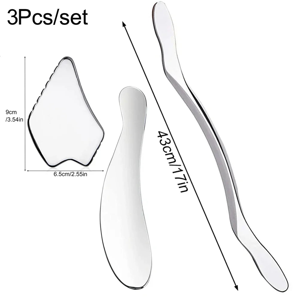 1/4/5/7pcs Stainless Steel Gua Sha Scraping Massage Tool Set IASTM Tools Great Soft Tissue Mobilization Tool