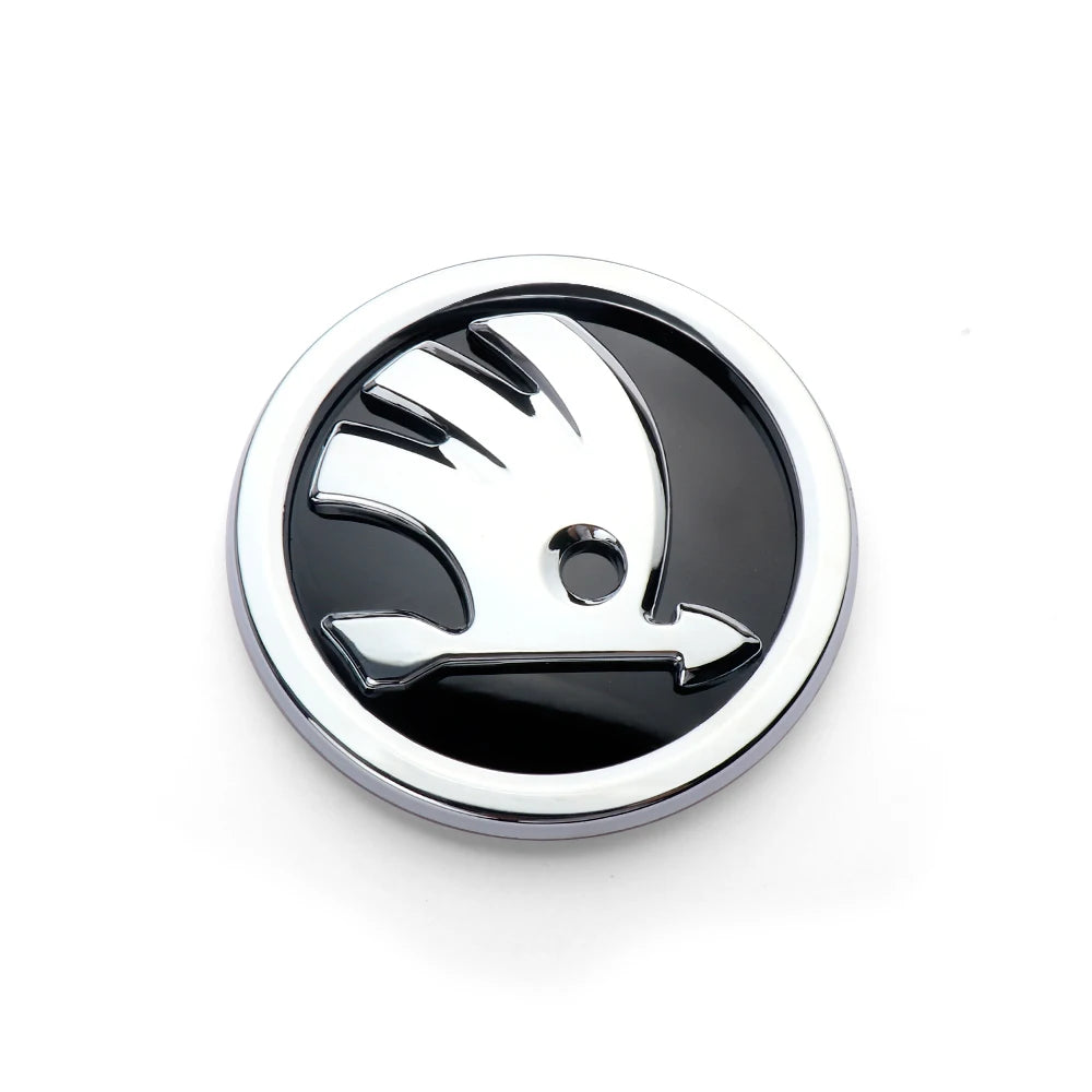 8/9/10cm Emblem Car Front Hood Badge Rear Trunk Sticker for Skoda Octavia Rapid Fabia S Logo Superb KAMIQ Kodiaq VRS Accessories
