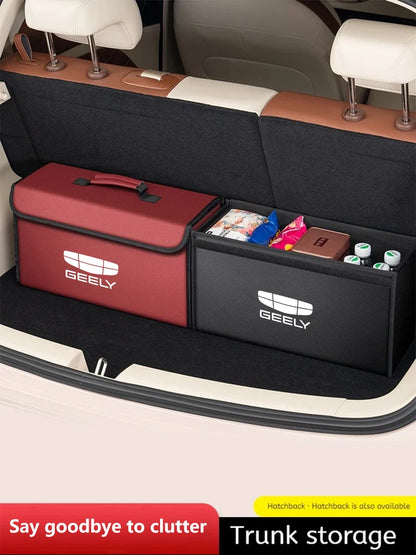 For GEELY coolray Starray emgrand emgrand tugella Car Trunk Storage Box Organizer Foldable Stowing Tidying Bag Car Accessories