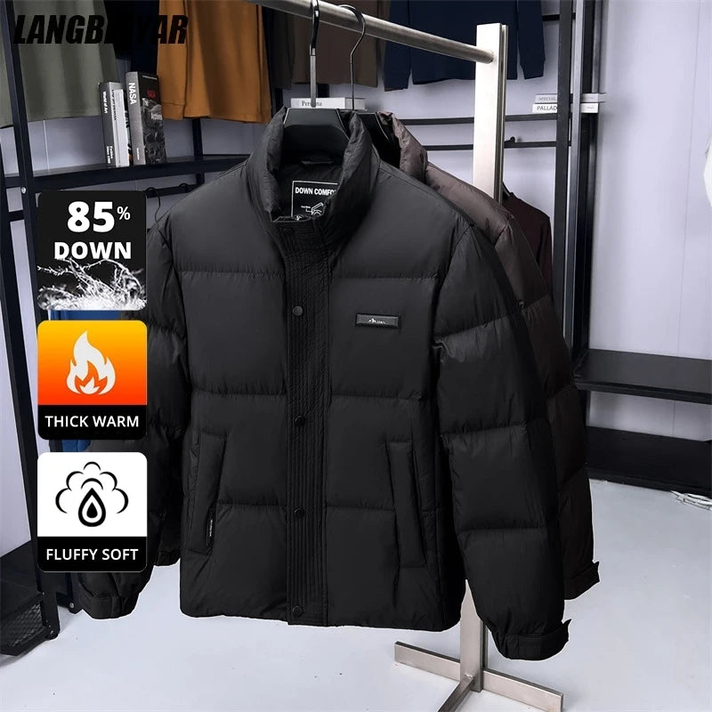 High End Winter New Brand Casual Fashion Warm 85% Duck Down Filled Mens Jacket Designer Feather Windbreaker Puffer Coats