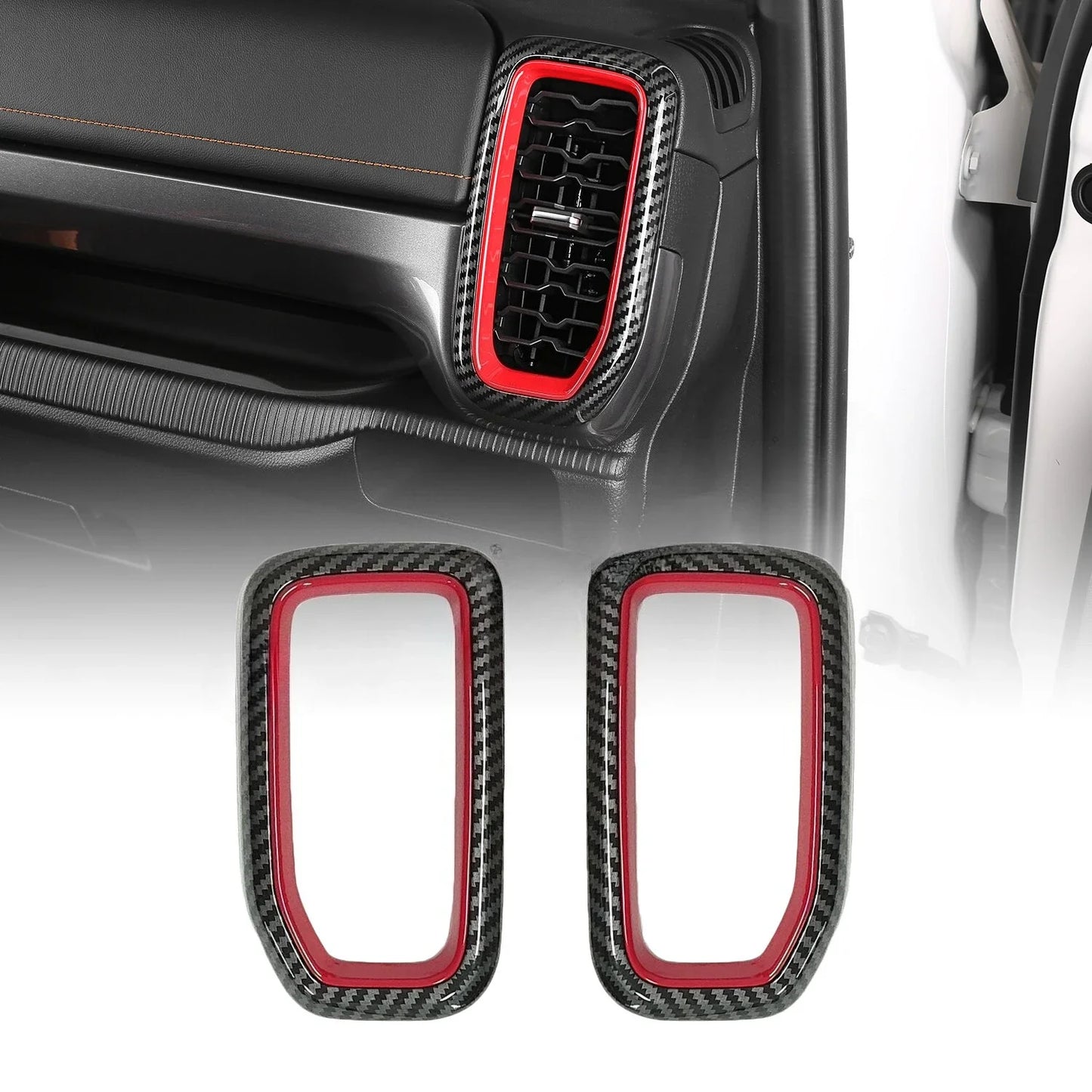 For Ford Ranger P703 T9 XL XLT Wildtrak Raptor 2023-2025 Carbon Fiber Texture Gear Shift Panel Cover Interior Trim Full Set