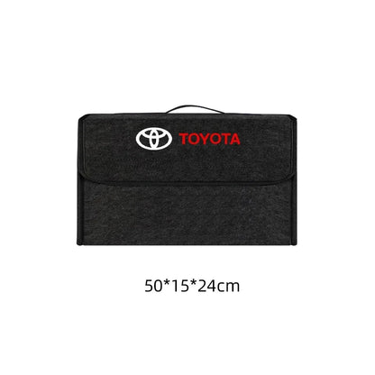 Car interior sticker Car Trunk Storage Box Foldable Felt Organizer Stowing Tidying Box For Toyota Corolla Camry rav4 Yaris hilux