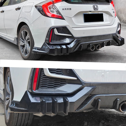 Car Styling For Honda Civic Hatchback 2021Body Kits Rear Spoiler Bumper Edge Rear Diffuser FK8 Rear Spoiler
