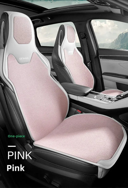 Universal Linen Car Seat Cover Four Season Auto Flax Comfortable Breathable Anti-Slip Covers Cushion SUV Car Seat Protection