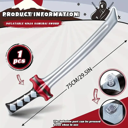 12 pcs Inflatable Ninja Samurai Sword Inflatable Samurai Sword Toy Inflatable Samurai Sword Toy