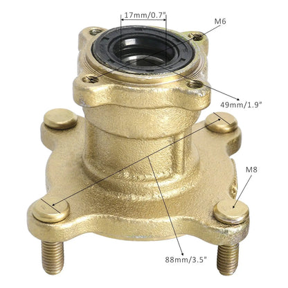 4 Stud Front Wheel Rim Hub Bearing for110/125/150cc Go Kart ATV Quad Bike Buggy