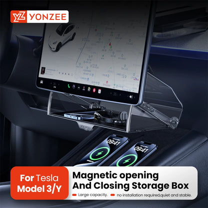 YZ For Tesla Model 3/Y/YL  Juniper 2021-2026 Organizer Accessories central control screen storage box tissue box storage