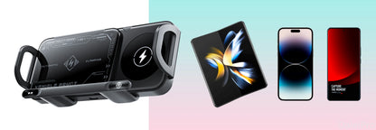 Universal Car Phone Holder Wireless Charger Phone Mount Intelligent Induction Electric Rotation Phone Holder Charger Magsafe